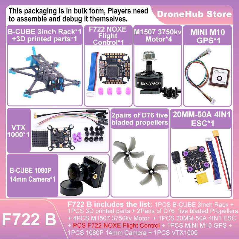 B-CUBE 3 inch FPV Drone Frame  - Drone Kit Racing recensie en prijs